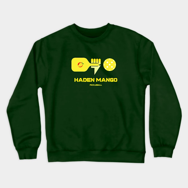 Power Grip for Pickleball with Traditional Yellow Color Crewneck Sweatshirt by Hayden Mango Collective 